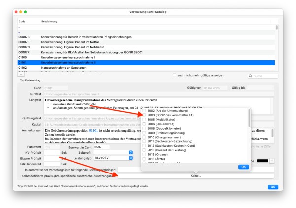 Feldkennung in der Praxissoftware